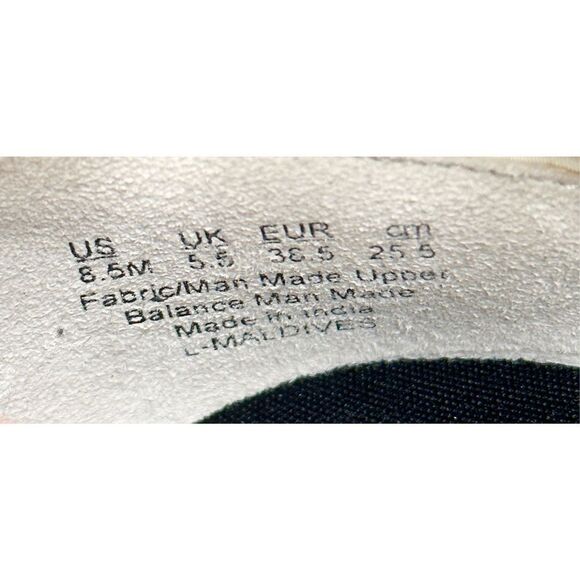 Franco Sarto Sneaker Women’s Size 8.5 Black White Canvas Slip On Style - Picture 7 of 8